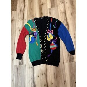 WORK IN PROGRESS LONG SLEEVED CHRISTMAS SWEATER Women's Size L